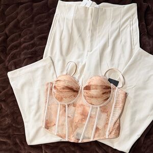 Elegant Beige Corset Top